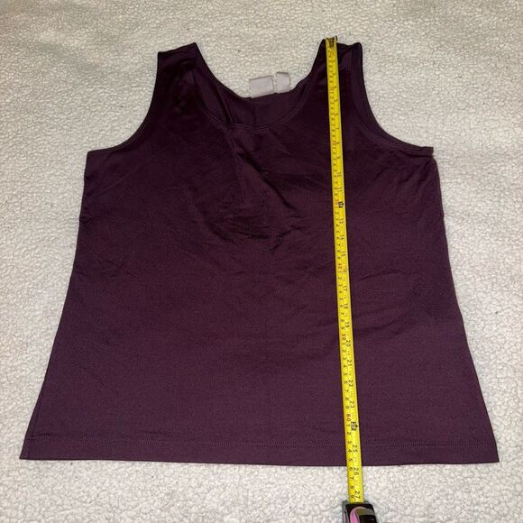 Chicos Women’s Dark Purple Plum Basic Tank Top Size 3 (XL) EUC; No Flaws - Picture 9 of 10